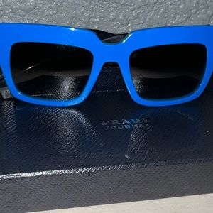 Prada Blue Black Block Sunglasses